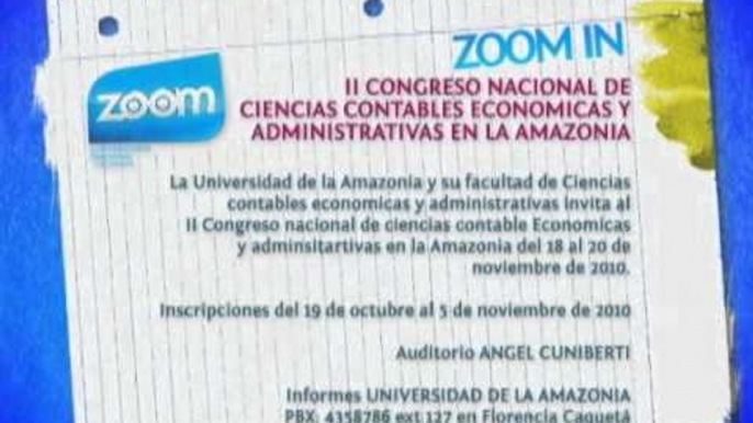 ZOOM IN   II CONGRESO NACIONAL DE CIENCIAS CONTABLES ECONOMICAS Y ADMINISTRATIVAS EN LA AMAZONIA