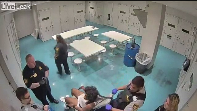 Officers indicted after using pepper foam on restrained female inmate