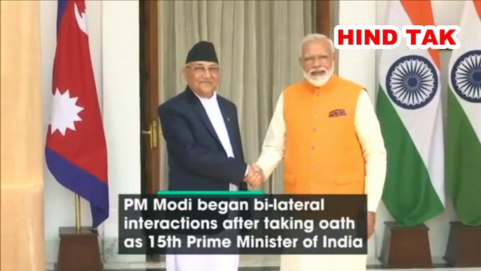 PM Narendra Modi holds bilateral meetings with Nepalese & Mauritian counterpart #PMNarendraModi  #PMNarendraModi  #indian