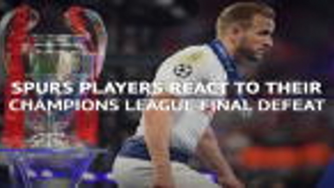 Tottenham players react to their Champions League final defeat