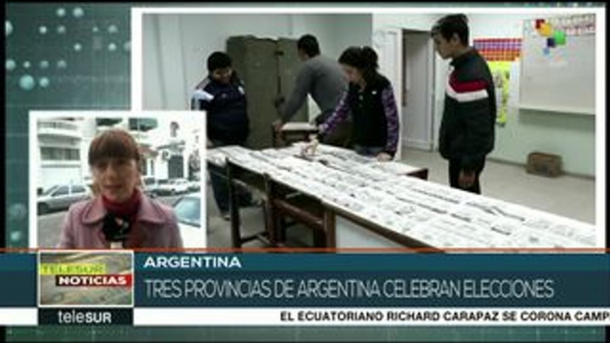 teleSUR Noticias: 3 provincias argentinas celebran elecciones