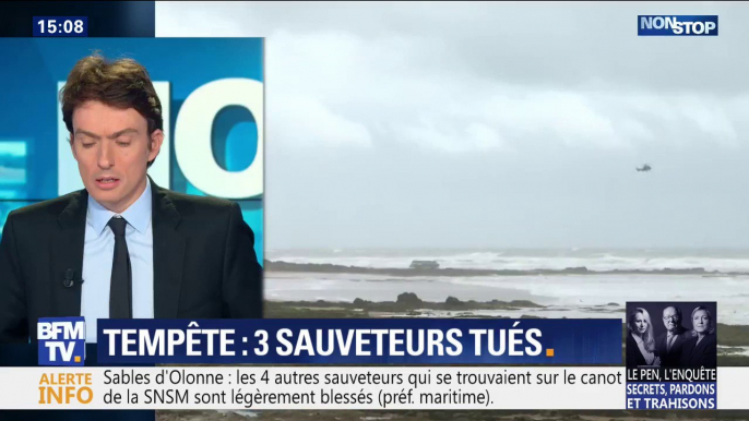 "C'est un drame de la mer, un de plus" : Stéphane Buchou (député LaREM de Vendée) se rend avec François de Rugy aux Sables-d'Olonne