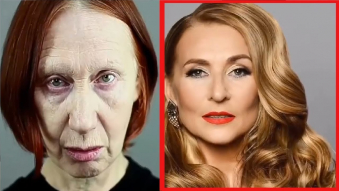 AMAZING MAKEUP TRANSFORMATIONS  FOR WOMEN OVER 50+ WRINKLY OLD AGED MATURE SKIN