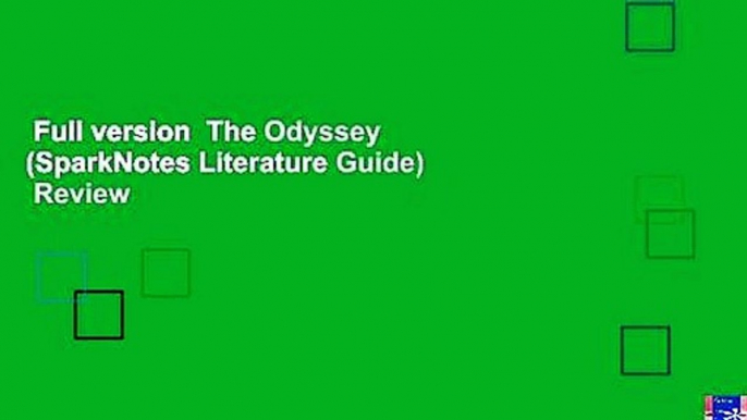 Full version  The Odyssey (SparkNotes Literature Guide)  Review