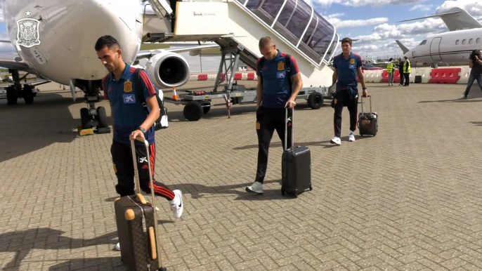 La Selección Española de Fútbol llega a Londres