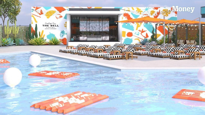 Take a look at the hotel taco bell is opening this summer. When can we book our room...?