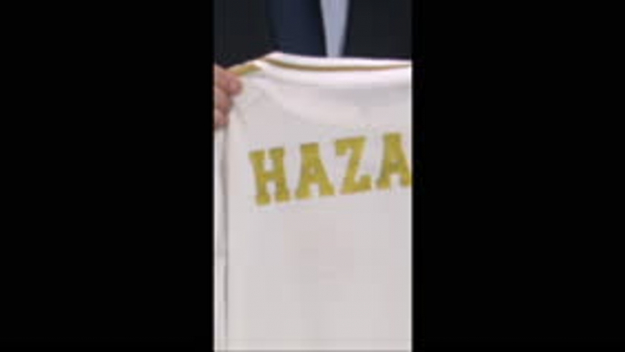 Hazard presented to Real Madrid fans at the Bernabeu