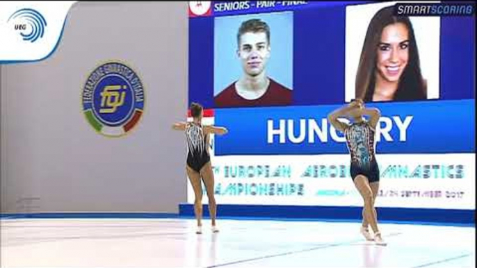 Dora HEGYI & Daniel BALI (HUN) - 2017 Aerobics European silver medallists, mixed pairs