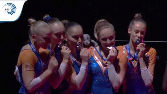 The Netherlands -- 2018 Artistic Gymnastics European bronze medallists, team