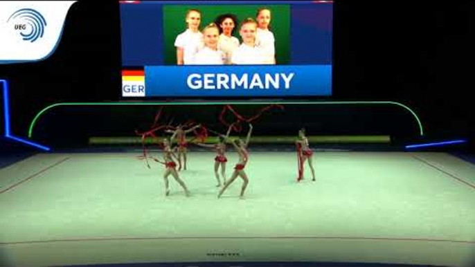 Germany - 2019 Rhythmic Gymnastics Europeans, junior groups 5 ribbons qualification