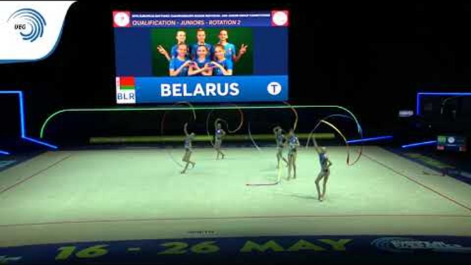 Belarus - 2019 Rhythmic Gymnastics Europeans, junior groups 5 ribbons qualification