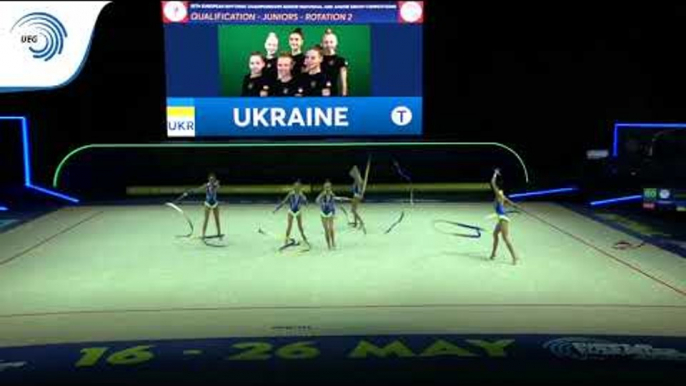 Ukraine - 2019 Rhythmic Gymnastics Europeans, junior groups 5 ribbons qualification