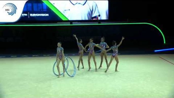 Azerbaijan - 2019 Rhythmic Gymnastics Europeans, junior groups 5 hoops qualification