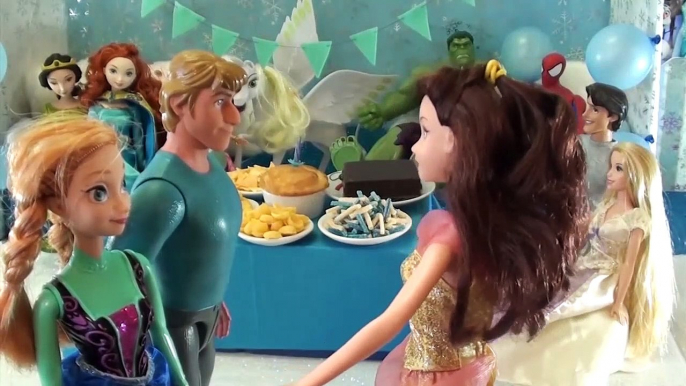 Fête d'anniversaire d'Elsa la reine des neiges 2 avec les princesses Disney et Frozen
