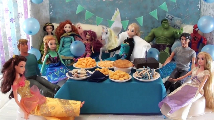 Fête d'anniversaire d'Elsa la reine des neiges 2, surprises avec les princesses Disney et Frozen