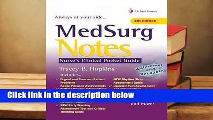 Full E-book  Medsurg Notes: Nurse's Clinical Pocket Guide  Review