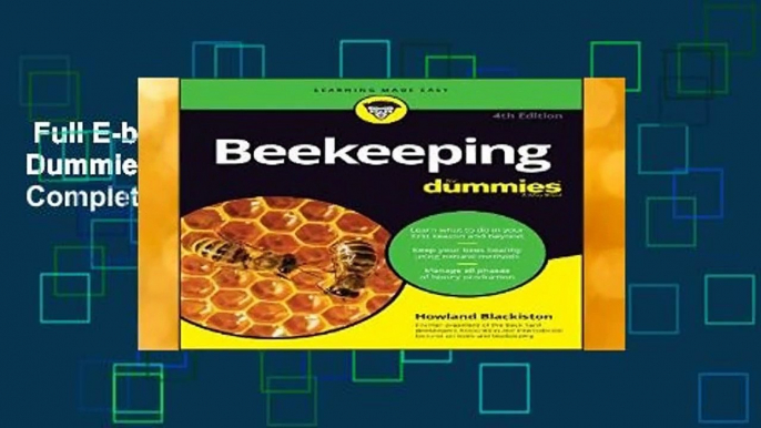 Full E-book  Beekeeping For Dummies (For Dummies (Lifestyle)) Complete