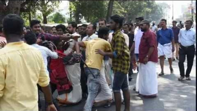 Sabarimala protests: BJP protesters attack media persons in Thiruvananthapuram