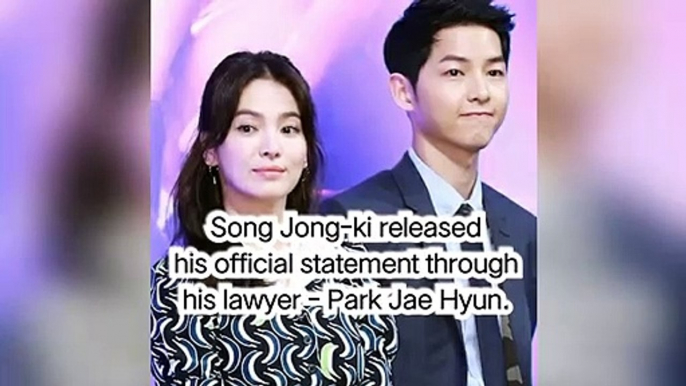 Alleged reason why Song Joong-ki files for divorce from Song Hye-kyo