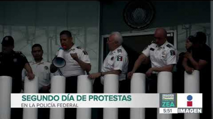 ¡Así fue el segundo día de protestas de la Policía Federal! | Noticias con Francisco Zea