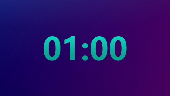 1 Minute Timer Countdown with Sound Alarm ⏱