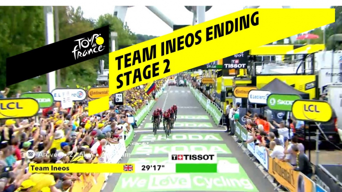 Fin d'étape pour l'équipe Ineos / Team Ineos ending- Étape 2 / Stage 2 - Tour de France 2019