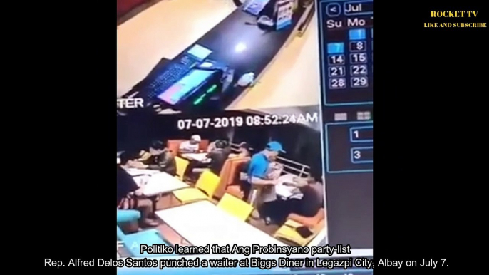 Alfredo Delos Santos Probinsyano rep punches waiter in Legazpi resto