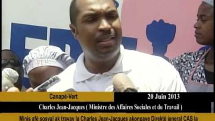 Minis afè sosyal ak travay  la Charles Jean Jaques akonpaye Direktè jeneral CAS la Lédor Louis.