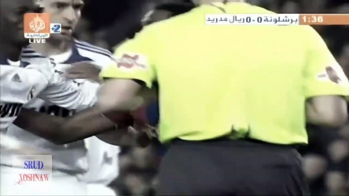 الشوط الاول مباراة ريال مدريد و برشلونة 1-0 الدوري الاسباني 2007/2008