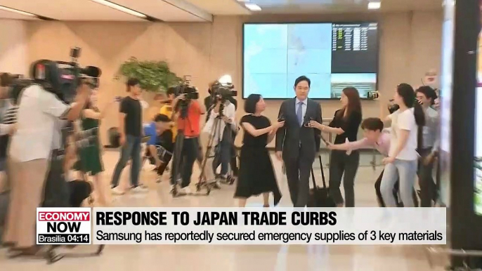 Samsung Electronics reportedly secures emergency supplies of 3 key materials targeted by Japan's trade curbs