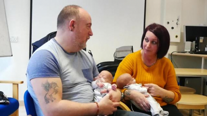 Parents thank hospital after saving miracle twins