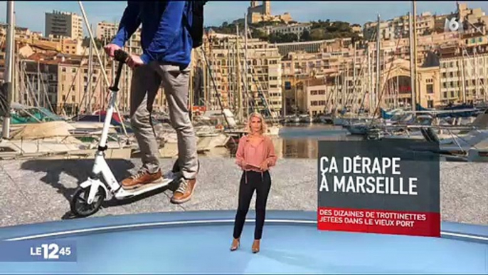 Marseille: Des plongeurs bénévoles ramassent les centaines de trottinettes jetées dans la mer, "il y en a qui s'amusent à les envoyer le plus loin possible"