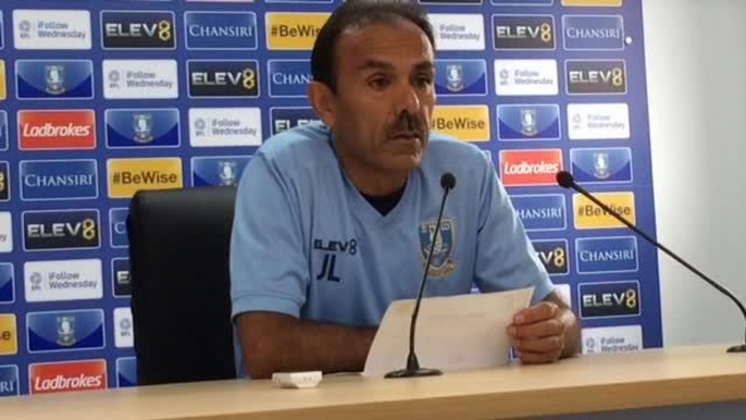 Sheffield Wednesday manager Jos Luhukay reacts to their transfer embargo.