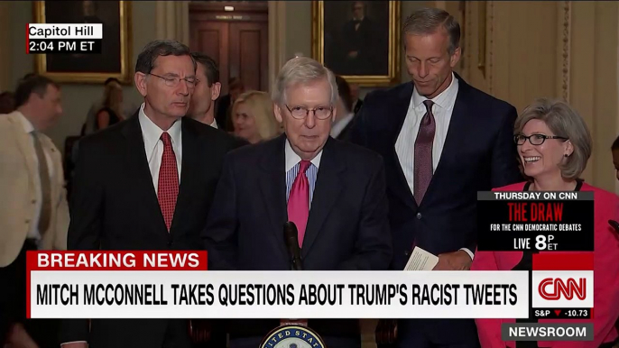 Mitch McConnell responds to Trump's attacks on Democratic congresswomen