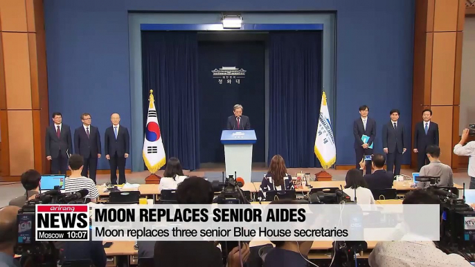 Moon replaces three senior aides including civil affairs secretary