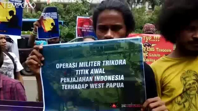 Puluhan Mahasiswa Papua Gelar Demo Tuntut Diberikan Hak Demokratis Rakyat Papua