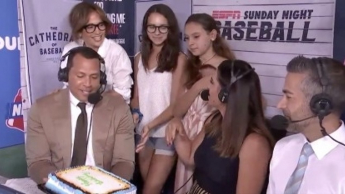 Jennifer Lopez Surprises Alex Rodriguez On Air For His Birthday