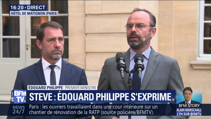 Selon le rapport de l'IGPN cité par Edouard Philippe, "il ne peut être établi de lien entre l'intervention des forces de police et la disparition de Steve Maia Caniço"