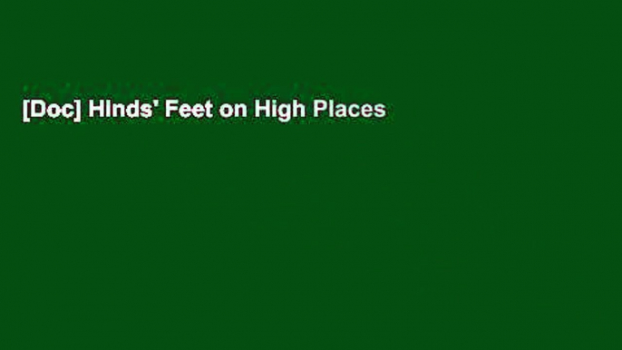[Doc] Hinds' Feet on High Places