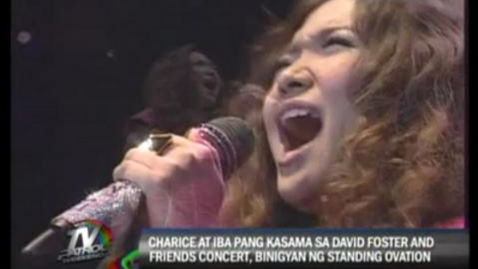 Crowd up on their feet for Charice, David Foster