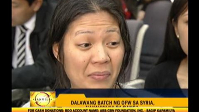 OFWs return from Syria