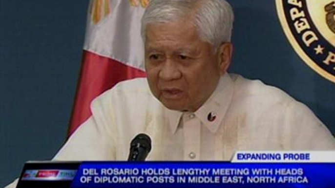 Del Rosario holds meeting with heads of diplomatic posts in Middle East, N. Africa