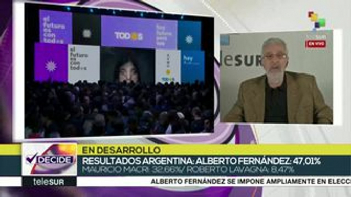 Borón: Ha sido catastrófica la derrota del gobierno argentino en PASO