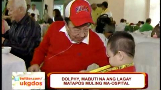 Dolphy in better condition after hospitalization