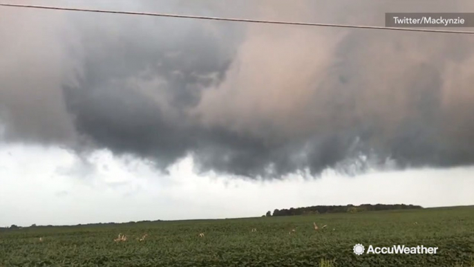 Rotation captured from ominous storm clouds