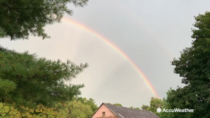 I thought rainbows showed up after the storm, not during them