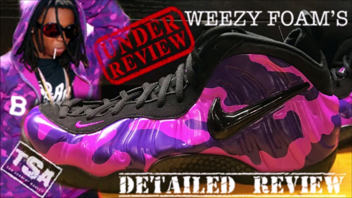 NIKE FOAMPOSITE PRO LIL WAYNE MIXTAPE WEEZY BAPE PURPLE CAMO SNEAKER REVIEW