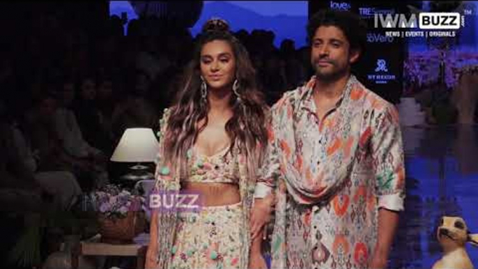 Farhan Akhtar and Shibani Dandekar walk the ramp together