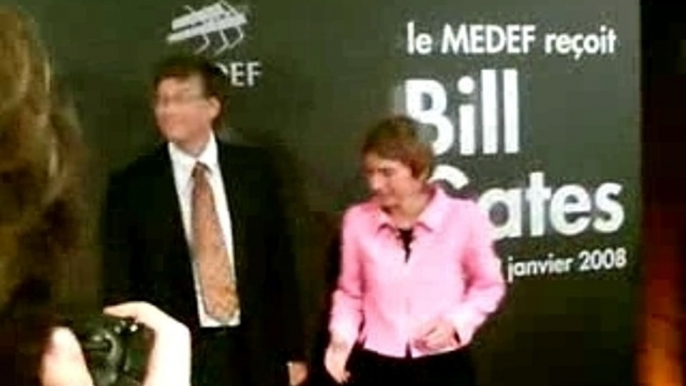 Bill Gates - Laurence Parisot - Medef