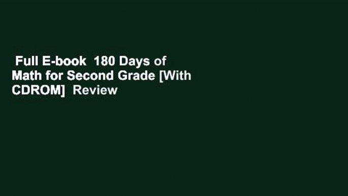 Full E-book  180 Days of Math for Second Grade [With CDROM]  Review